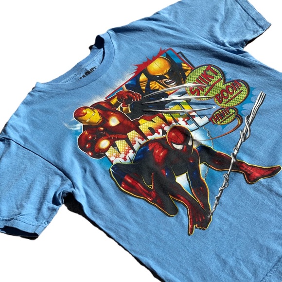 Vintage Marvel Spider Man/Iron Man/ Wolverine Tee - Picture 2 of 2